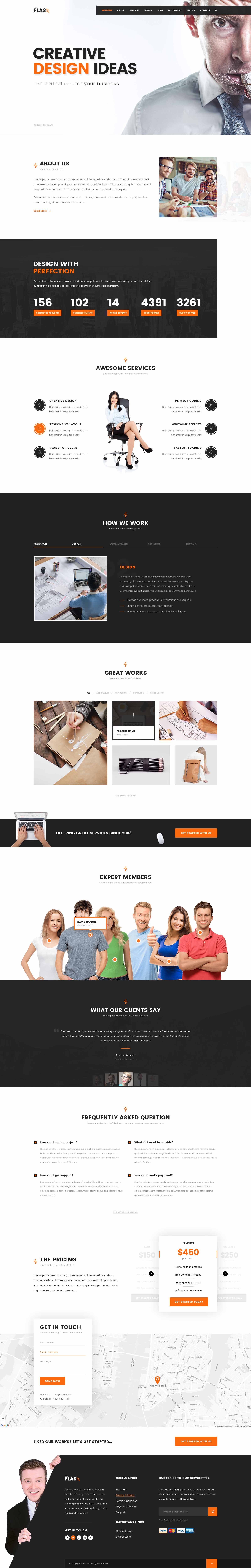 FLASH - One Page HTML Bootstrap Template for Agency, Startup, Business - 1