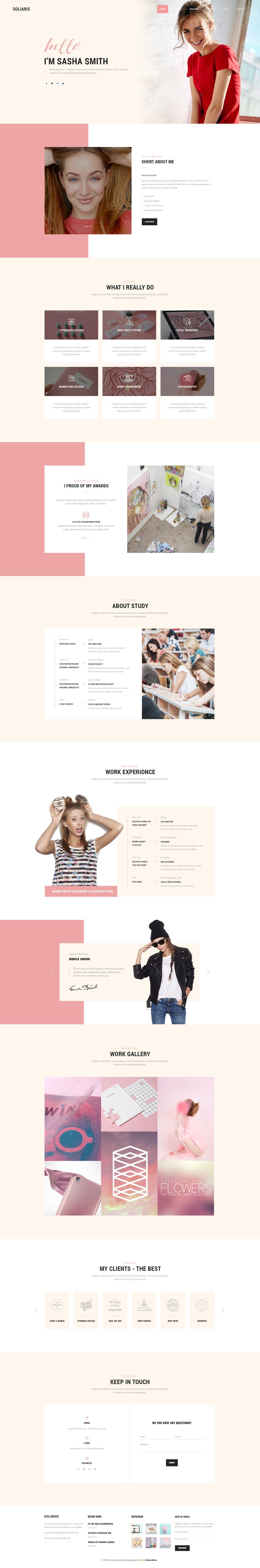 Soliaris - 18 One Page Bootstrap Templates - 3