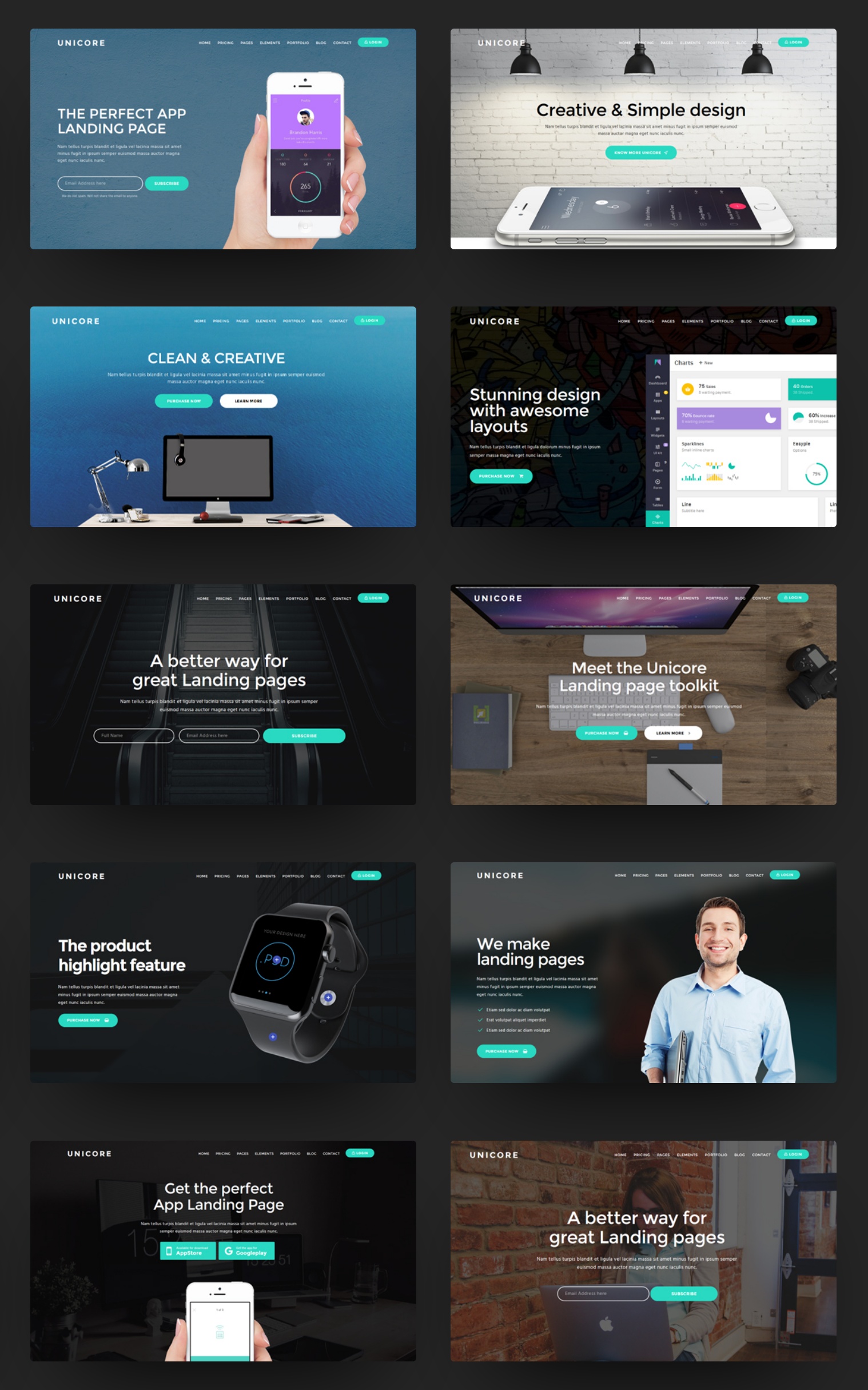 Unicore - Mobirise Builder with 20 HTML Bootstrap Landing Page Templates - 3