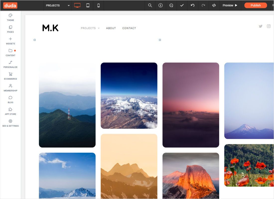 Click Update to apply the code, preview the page and then republish the site.
