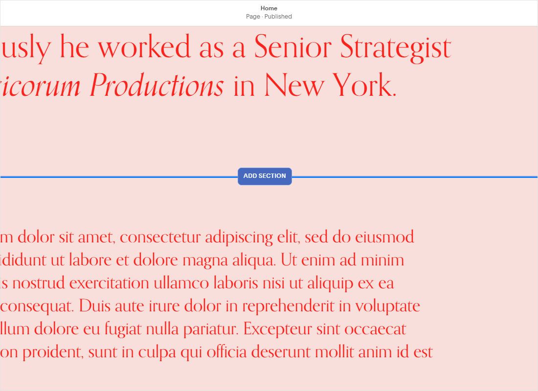 Open the page that should hold the widget and click Edit . Hover between two existing sections and press Add S
